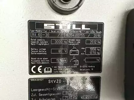 Elektro čtyřkolový VZV 2018  Still RX60-30L (6)