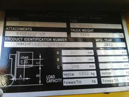 Diesel gaffeltruck 2012  Hyundai 45DS-7E (5)
