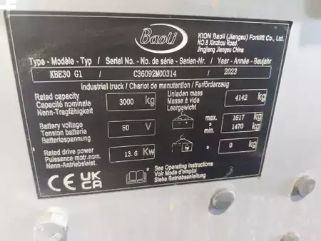 Elektrisk- 4 hjul 2023  Baoli KBE30 (10)