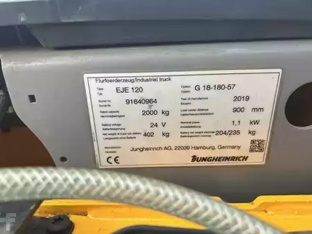 Nízkozdvižný vozík 2019  Jungheinrich EJE120 Waage Gabeln 1800 mm (6)