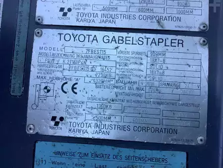 El Truck - 3-hjul 2018  Toyota 7FBEST15 (10)