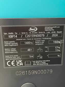 Electric Pallet Trucks 2025  Baoli KBP14 (3)