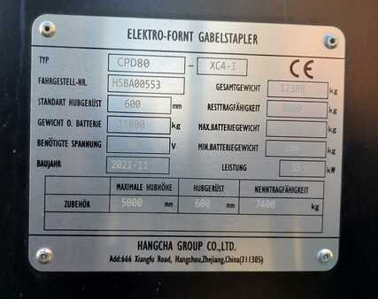Eléctrico - 4 rodas 2021  HC (Hangcha) CPD80-XC4-I (6)