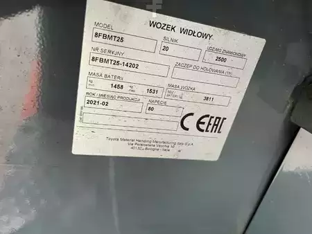 4-wiel elektrische heftrucks 2021  Toyota 8FBMT25 (4)
