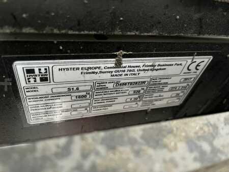 Apilador eléctrico 2017  Hyster S1.6 (5)