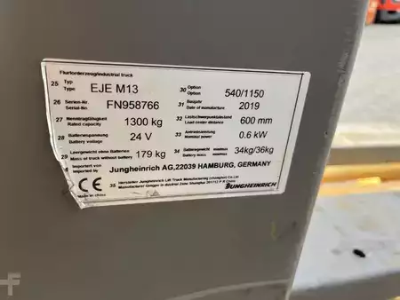 Porta-paletes elétrico 2019  Jungheinrich EJEM13 (4)