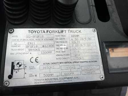 Carretilla elevadora GLP 2016  Toyota 8FGF18 (4)