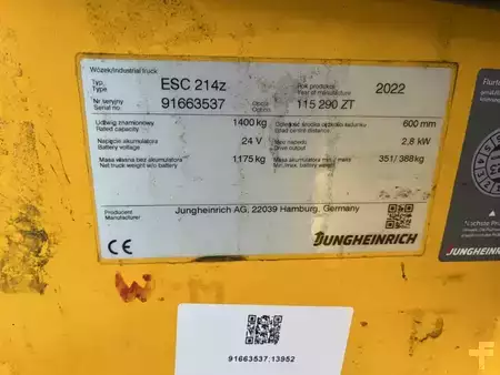 Висотний штабелер з сидінням 2022  Jungheinrich ESC214z (4)