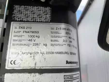 Vertikální vychystávací vozík 2014  Jungheinrich EKS210 (4)