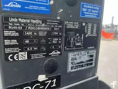 Schubmaststapler 2017  Linde R14X-03 (4)