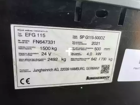 Eléctrica de 3 ruedas 2021  Jungheinrich EFG115 (4)