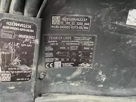 Empilhador a gás 2019  Linde H45T-02 (4)