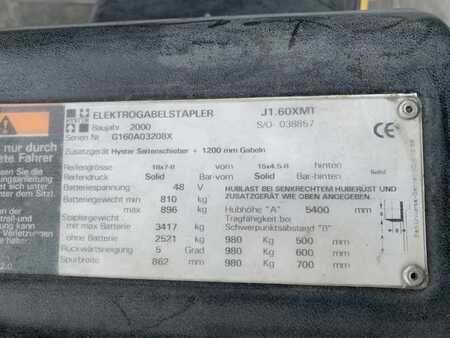 3-wiel elektrische heftrucks 2000  Hyster  J1.60XMT  (4)