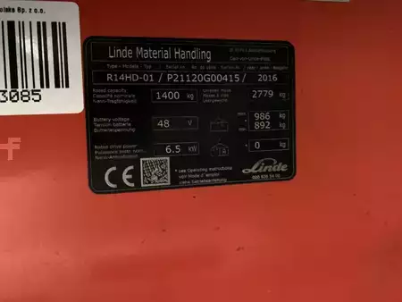 Tolóoszlopos targonca 2016  Linde  R14HD-01 (4)