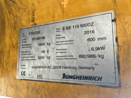 Tolóoszlopos targonca 2016  Jungheinrich ETVC16 (4)