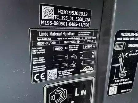 Chariots élévateurs GPL 2018  Linde H80T-03/900 (4)