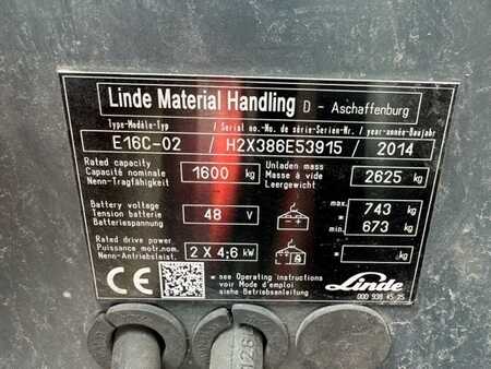 Eléctrica de 3 ruedas 2014  Linde E-16-C-02 bat22 halfcab (3) 