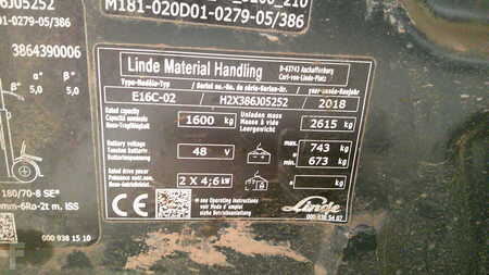 Elektro tříkolové VZV 2018  Linde E16C-01 HALf CABIN (5)