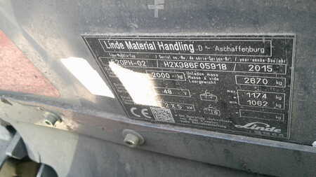 Elektro čtyřkolový VZV 2015  Linde E20PH-02 BATTERY 2024 (5)