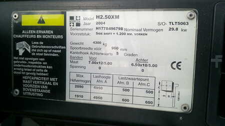 Wózki widłowe diesel 2004  Hyster H2.50XM (5)