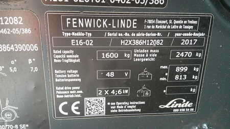 3-wiel elektrische heftrucks 2017  Linde E16-02 (5)
