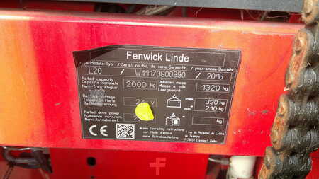 Wózek wysokiego podnoszenia 2016  Linde L20i NO BATTERY (4)