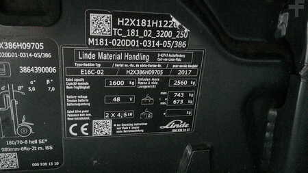 Elektro tříkolové VZV 2017  Linde E16C-02 (3)