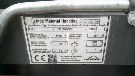 Ruční vysokozdvižný vozík 2019  Linde L12i (4)