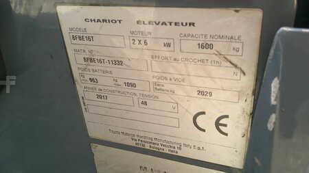 Elektromos 3 kerekű 2017  Toyota 8FBET16 (6)