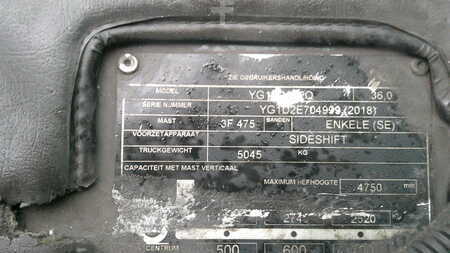 Dieselový VZV 2018  Unicarriers YG1D2A32Q CABIN 3466HOURS (5)