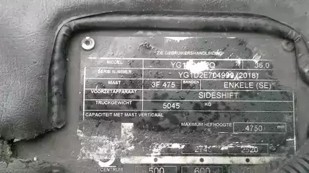 Dieselstapler 2018  Unicarriers YG1D2A32Q CABIN 3466HOURS (7)