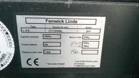 Ruční vysokozdvižný vozík 2014  Linde L10B (4)