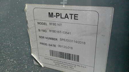 Elektrisk- 3 hjul 2018  Toyota 8FBET16 (5)