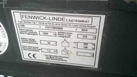 Ruční vysokozdvižný vozík 2014  Linde L10B (4)