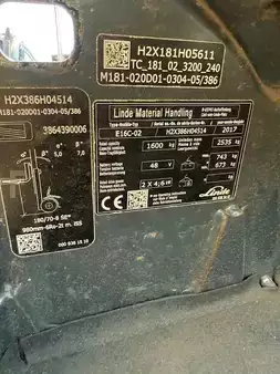 Carrelli elettrici 3 ruote 2017  Linde E16C-02 775 HOURS (5)