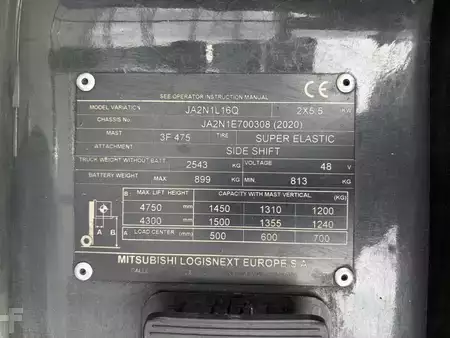 Elektro čtyřkolový VZV 2020  Unicarriers JA2N1L16Q (2)