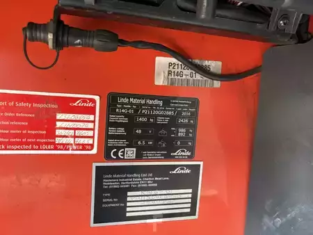 Työntömastotrukki 2016  Linde R14G-01 (4)