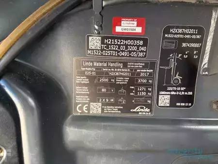 Elektryczne 4-kołowe 2017  Linde E25-01 (2)