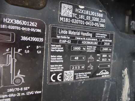 Chariots électriques à 3 roues 2018  Linde E16P-02 (3)