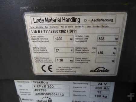 Apilador eléctrico 2011  Linde L10B (2)