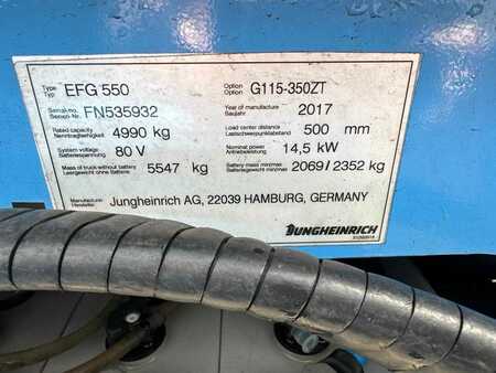 Elektryczne 4-kołowe 2017  Jungheinrich EFG550 (3)