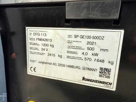 Carrelli elettrici 3 ruote 2021  Jungheinrich EFG 113 SP GE 100-500 DZ (3)
