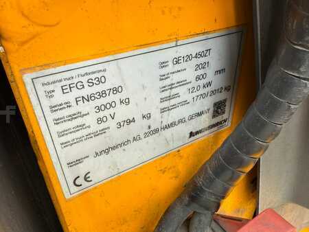 Eléctrica de 4 ruedas 2021  Jungheinrich EFG S30 SP GE 140-450 ZT (6)
