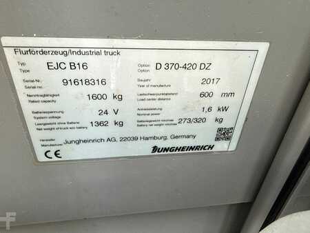 Apilador conductor incorporado 2017 Jungheinrich EJC B16 (3)