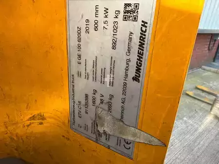 Chariots à mât rétractable 2019  Jungheinrich ETV C16 (3)