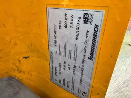 Chariots à mât rétractable 2019  Jungheinrich ETV C16 (3)