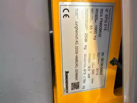 Elektro tříkolové VZV 2019  Jungheinrich EFG 215 SP GE 100-550DZ (7)