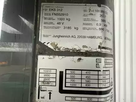 Horizontale orderpickers 2017  Jungheinrich EKS 312 Z+I 100-950 DZ (3)