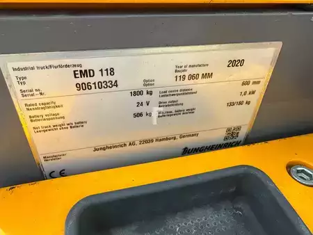 Stapelaars met staplatform 2020  Jungheinrich EMD 118 119-54 60 E (3)