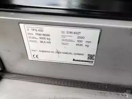 Chariots élévateurs GPL 2020  Jungheinrich TFG 430 G ZVG 180-400 ZT (9)